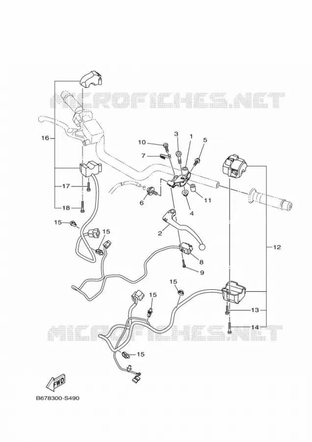 SWITCH / LEVER Yamaha MOTO 1000 2017 MT  MTN1000