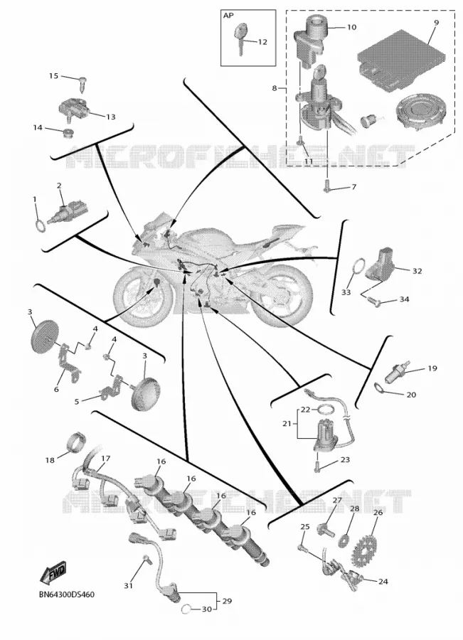 ELECTRICAL 1 Yamaha MOTO 600 2017 R6  YZF600