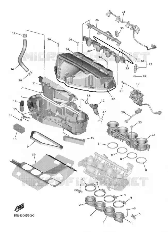 INTAKE Yamaha MOTO 600 2017 R6  YZF600
