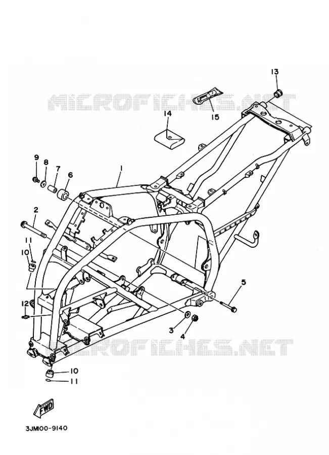 FRAME Yamaha QUAD 200 2000 BLASTER  YFS200