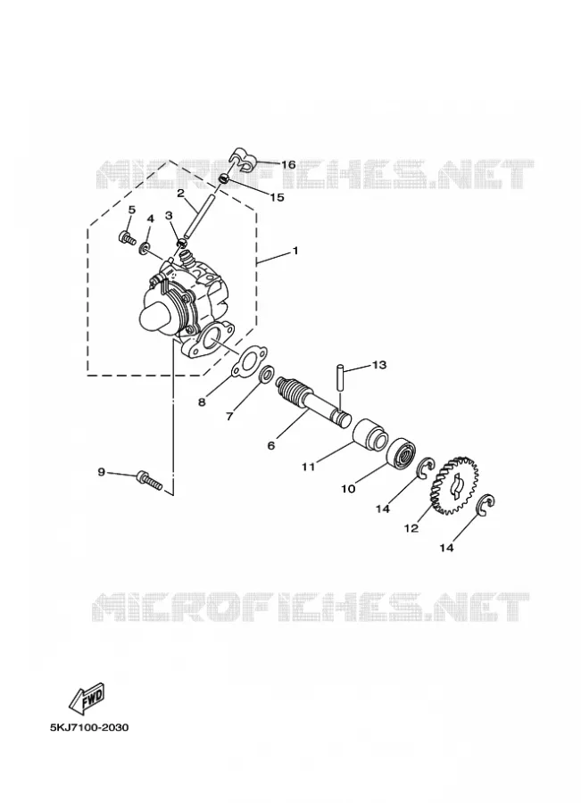 OIL PUMP Yamaha QUAD 200 2002 BLASTER  YFS200