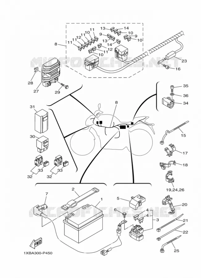 ELECTRICAL 1 Yamaha MOTO 700 2016 MT  MT07A