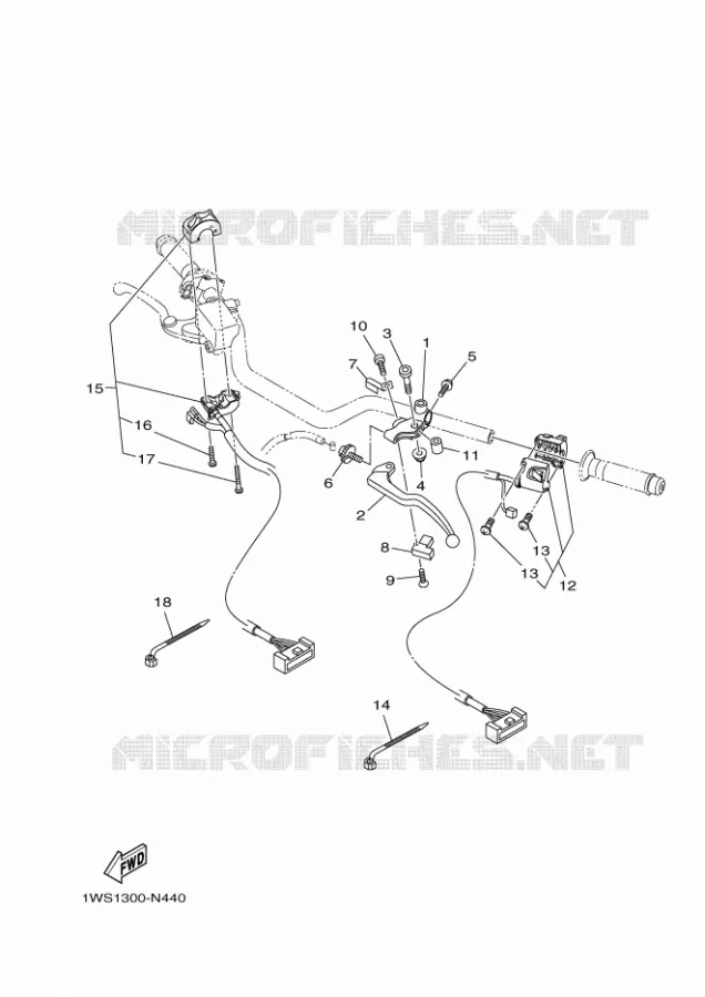 SWITCH / LEVER Yamaha MOTO 700 2016 MT  MT07A