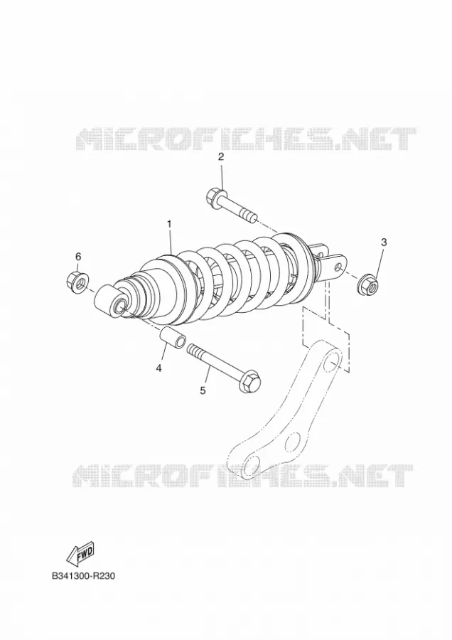 REAR SHOCK ABSORBER Yamaha MOTO 700 2016 XSR  MTM690-U