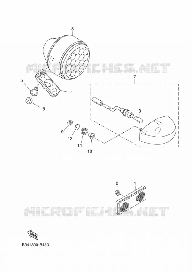 TAIL LIGHT Yamaha MOTO 700 2016 XSR  MTM690-U