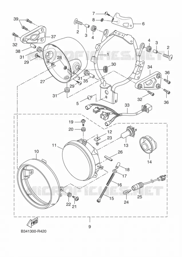 HEADLIGHT Yamaha MOTO 700 2016 XSR  MTM690-U