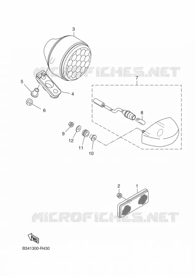 TAIL LIGHT Yamaha MOTO 700 2016 XSR  MTM690-U