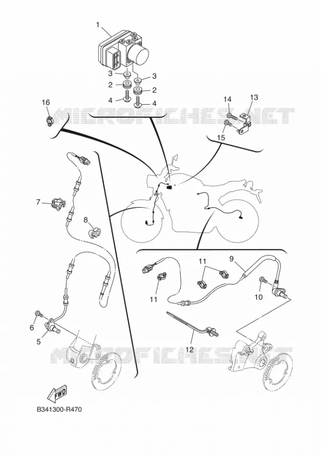 ELECTRICAL 3 Yamaha MOTO 700 2016 XSR  MTM690-U