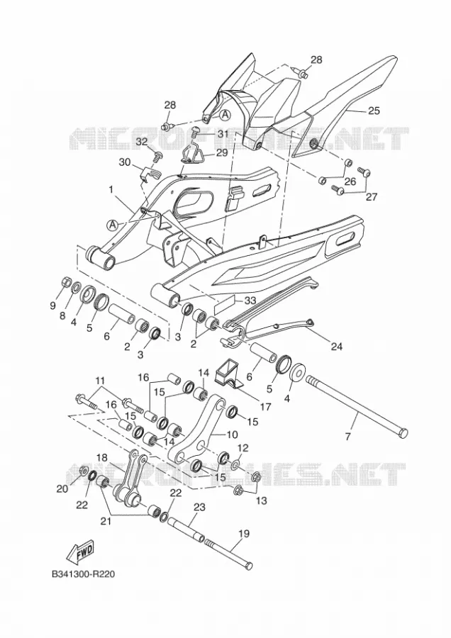 SWINGARM Yamaha MOTO 700 2016 XSR  MTM690-U