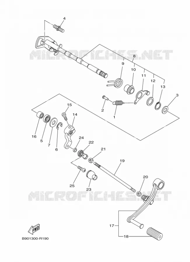 GEAR SHIFT SHAFT / LEVER Yamaha MOTO 900 2016 XSR  MTM850