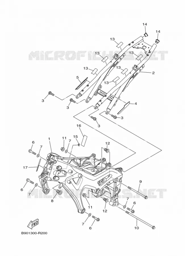 FRAME Yamaha MOTO 900 2016 XSR  MTM850