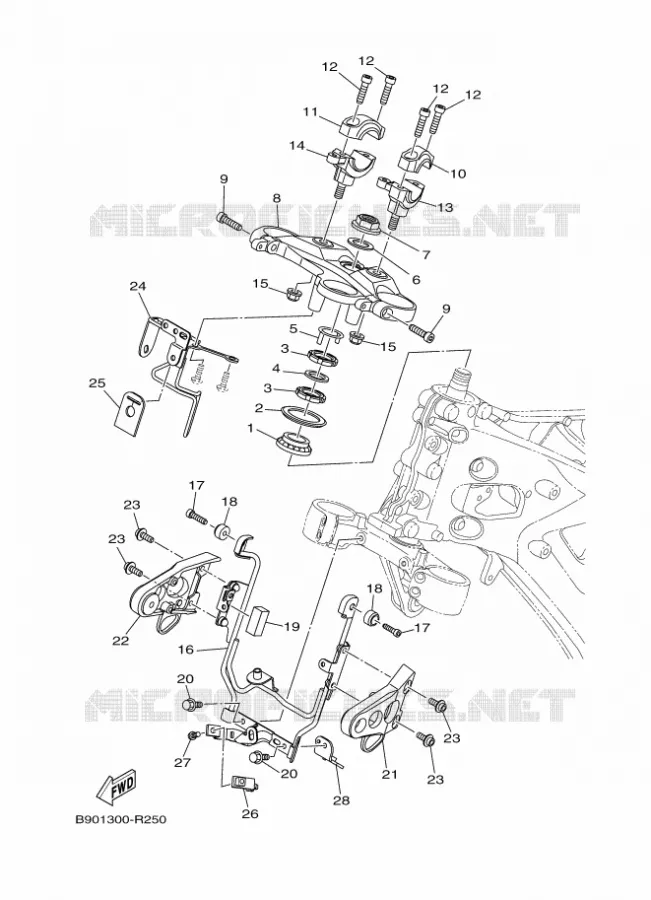 STEERING Yamaha MOTO 900 2016 XSR  MTM850