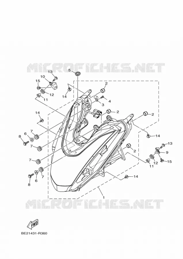 HEADLIGHT Yamaha SCOOTER 125 2017 TRICITY  MWS125-C