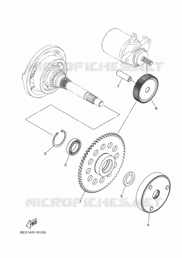 STARTER MOTOR Yamaha SCOOTER 125 2017 TRICITY  MWS125-C