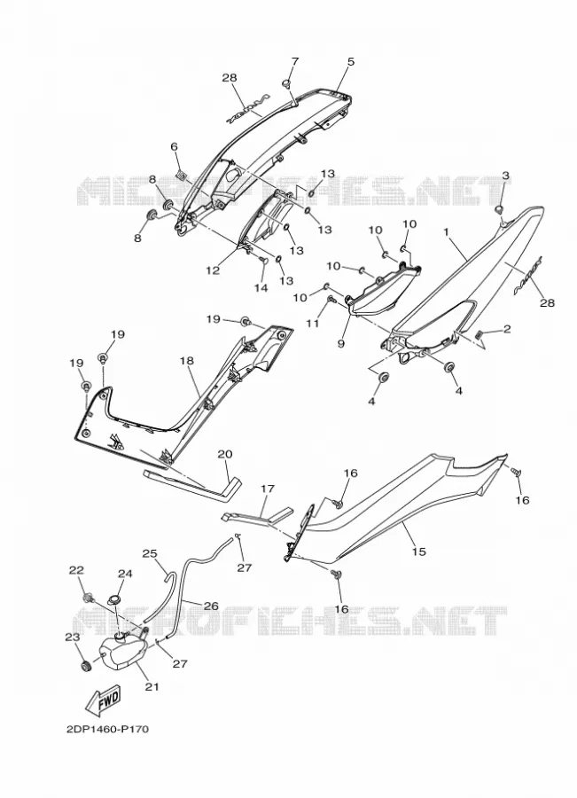 SIDE COVER Yamaha SCOOTER 125 2017 NMAX  GPD125-A