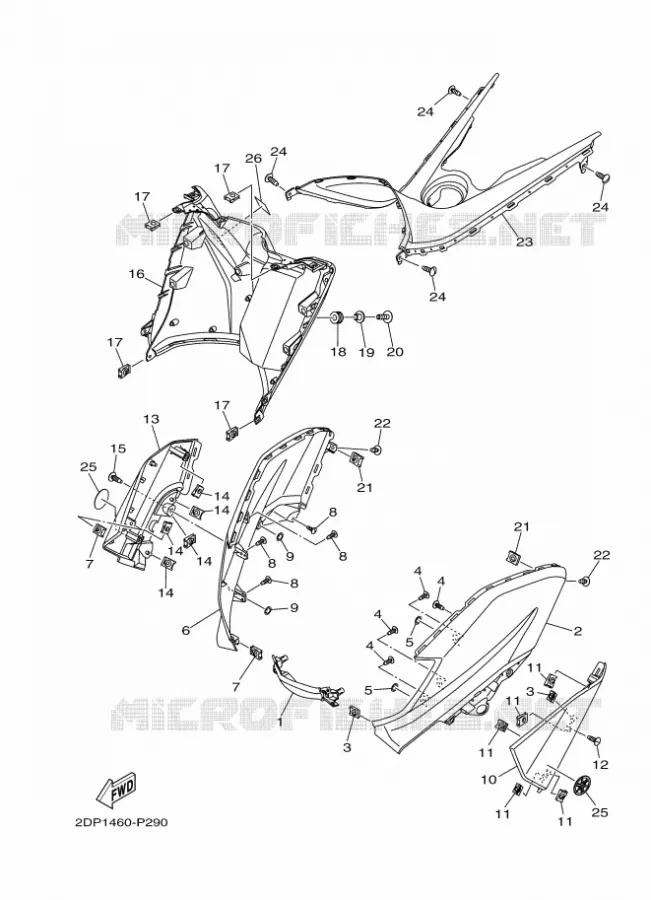 LEG SHIELD Yamaha SCOOTER 125 2017 NMAX  GPD125-A
