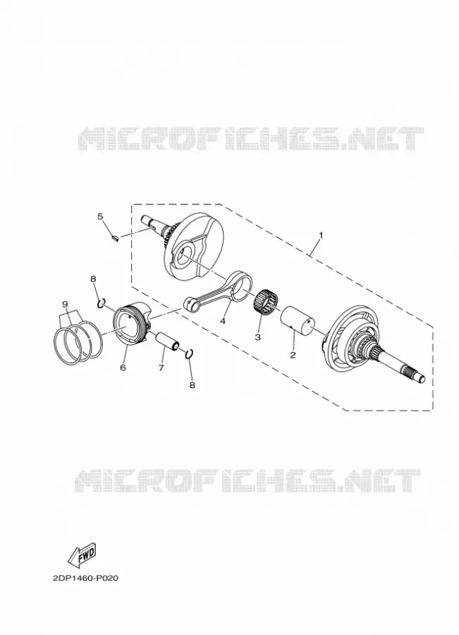 CRANKSHAFT / PISTON Yamaha SCOOTER 125 2017 NMAX  GPD125-A