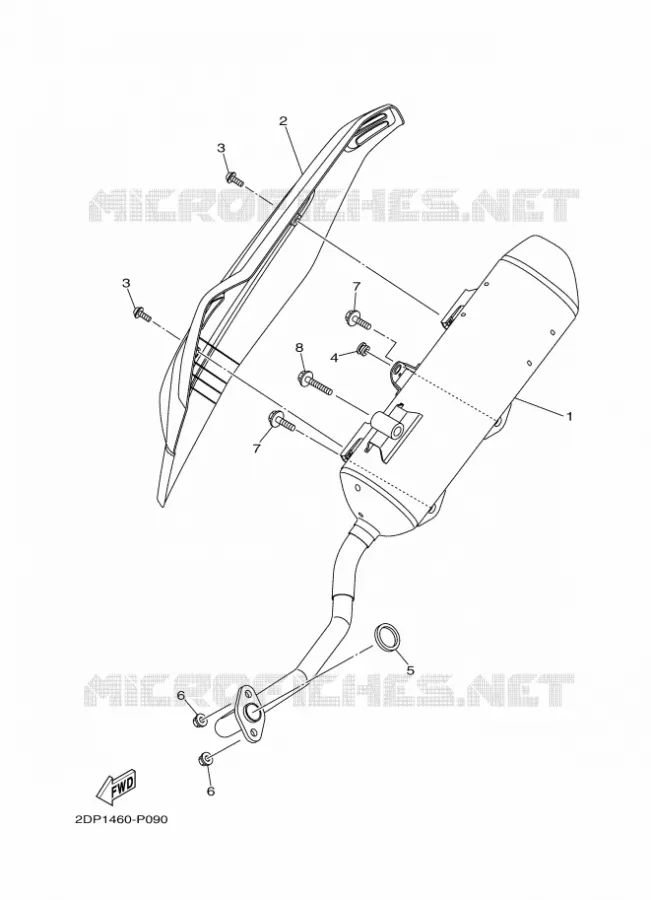 EXHAUST Yamaha SCOOTER 125 2017 NMAX  GPD125-A