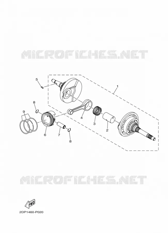 CRANKSHAFT / PISTON Yamaha SCOOTER 125 2017 NMAX  GPD125-A