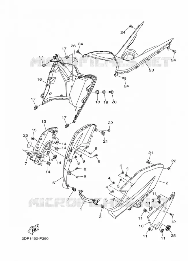 LEG SHIELD Yamaha SCOOTER 125 2017 NMAX  GPD125-A