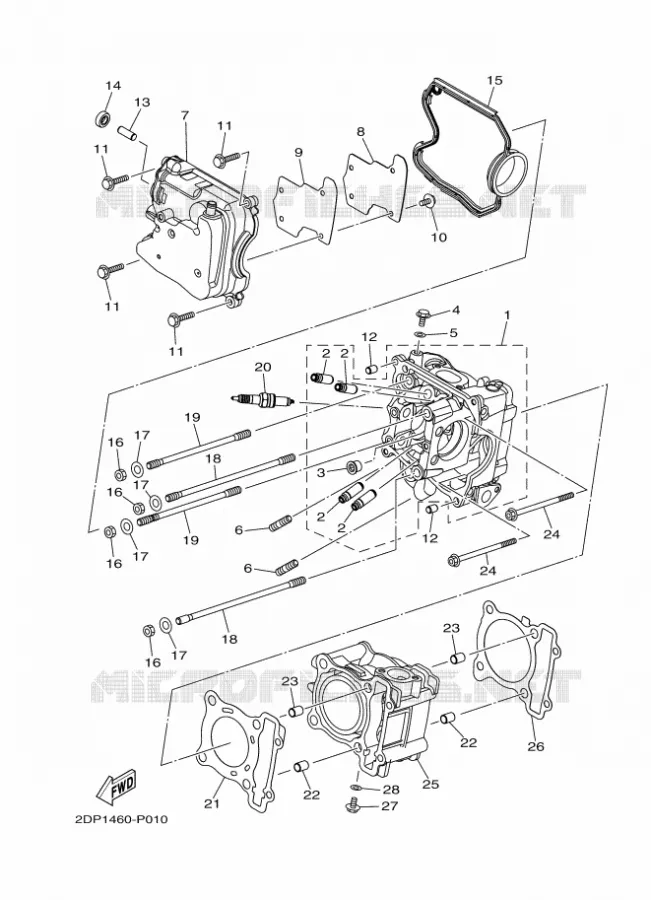 CYLINDER Yamaha SCOOTER 150 2017 NMAX  GPD150-A