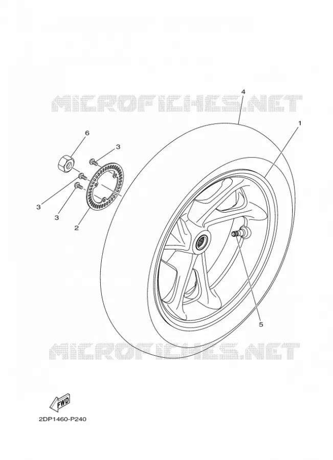 REAR WHEEL Yamaha SCOOTER 150 2017 NMAX  GPD150-A