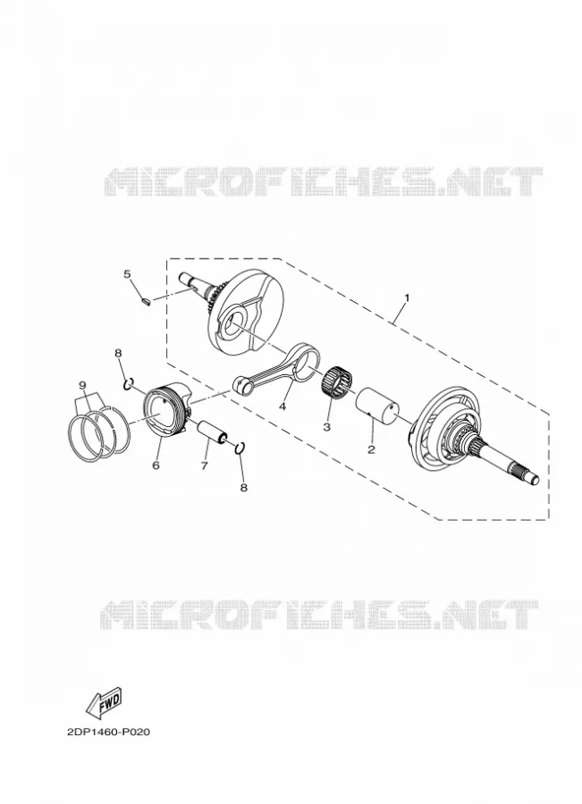 CRANKSHAFT / PISTON Yamaha SCOOTER 150 2017 NMAX  GPD150-A