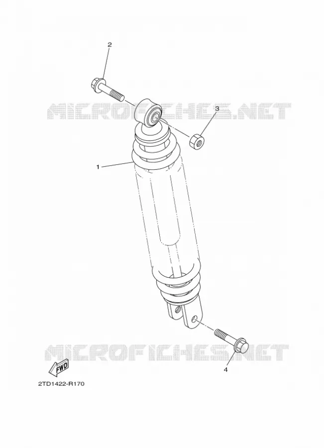 REAR SHOCK ABSORBER Yamaha SCOOTER 125 2017 DELIGHT  LTS125-C