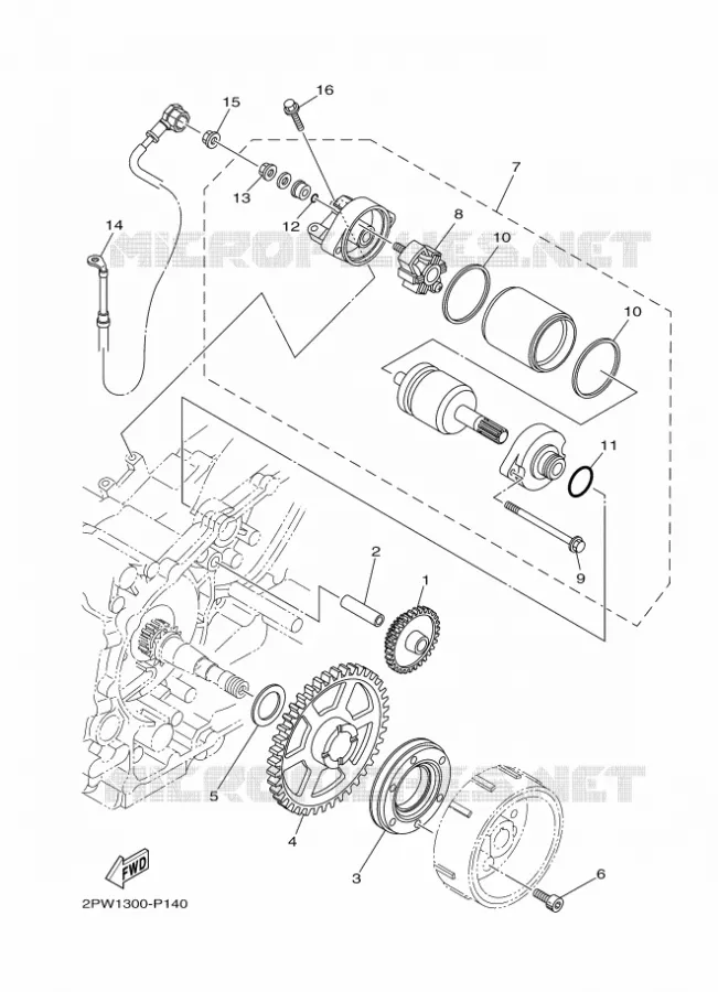 STARTER MOTOR Yamaha SCOOTER 530 2016 TMAX  XP500