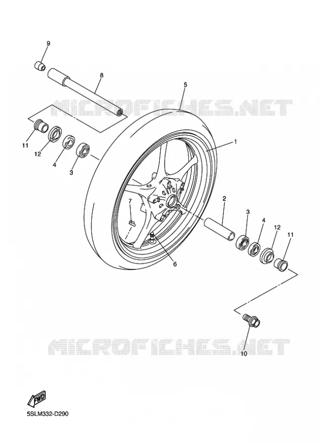 FRONT WHEEL Yamaha MOTO 600 2008 R6  YZF-R6