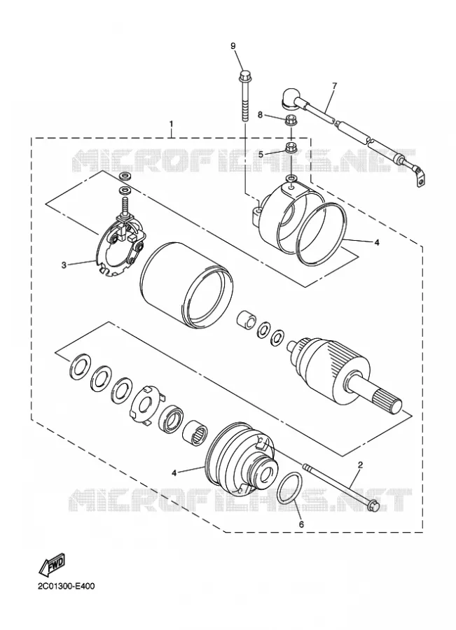 STARTER MOTOR Yamaha MOTO 600 2008 R6  YZF-R6
