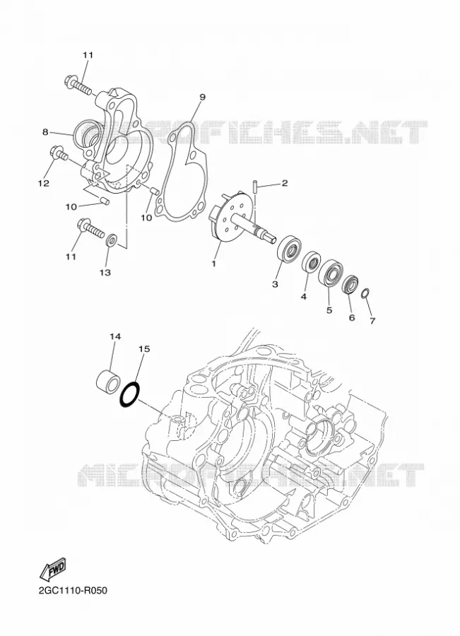 WATERPUMP / HOSES Yamaha MOTO 450 2018 WRF  WR450F