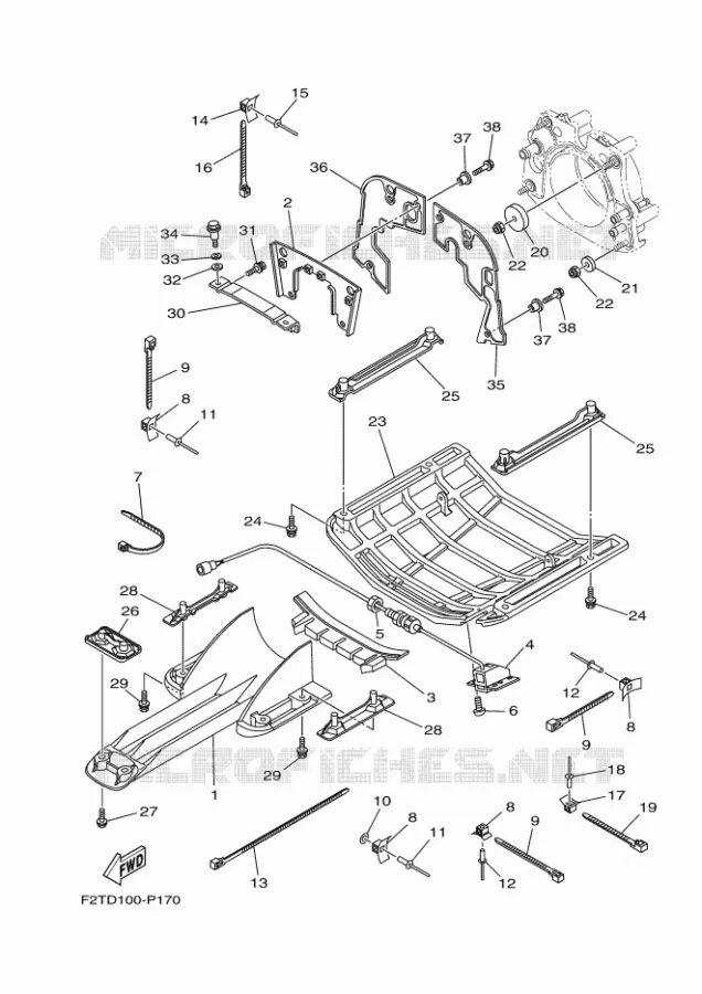 JET UNIT 4 Yamaha WAVERUNNER 1800 2016 FX CRUISER  FB1800A-R
