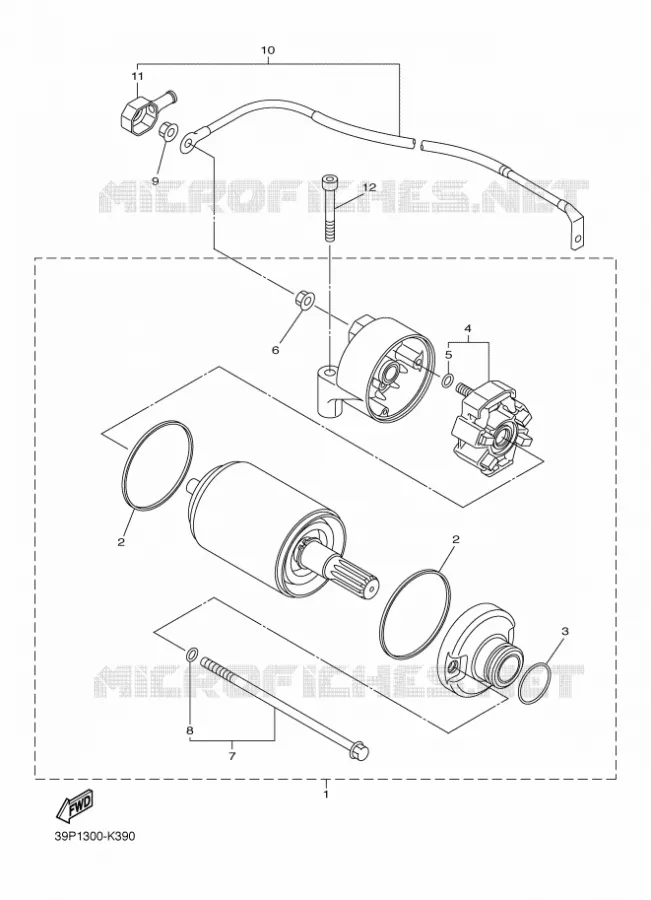 STARTER MOTOR Yamaha MOTO 800 2014 FZ8  FZ8-N