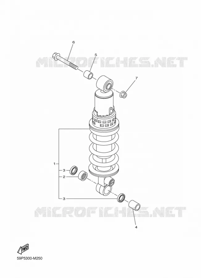 REAR SHOCK ABSORBER Yamaha MOTO 800 2014 FZ8  FZ8-N