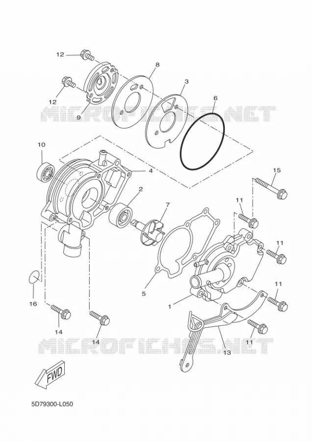 WATERPUMP / HOSES Yamaha MOTO 125 2015 MT  MT125