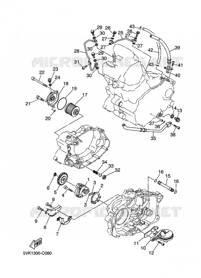 OIL PUMP Yamaha MOTO 660 2010 XTX  XT660X