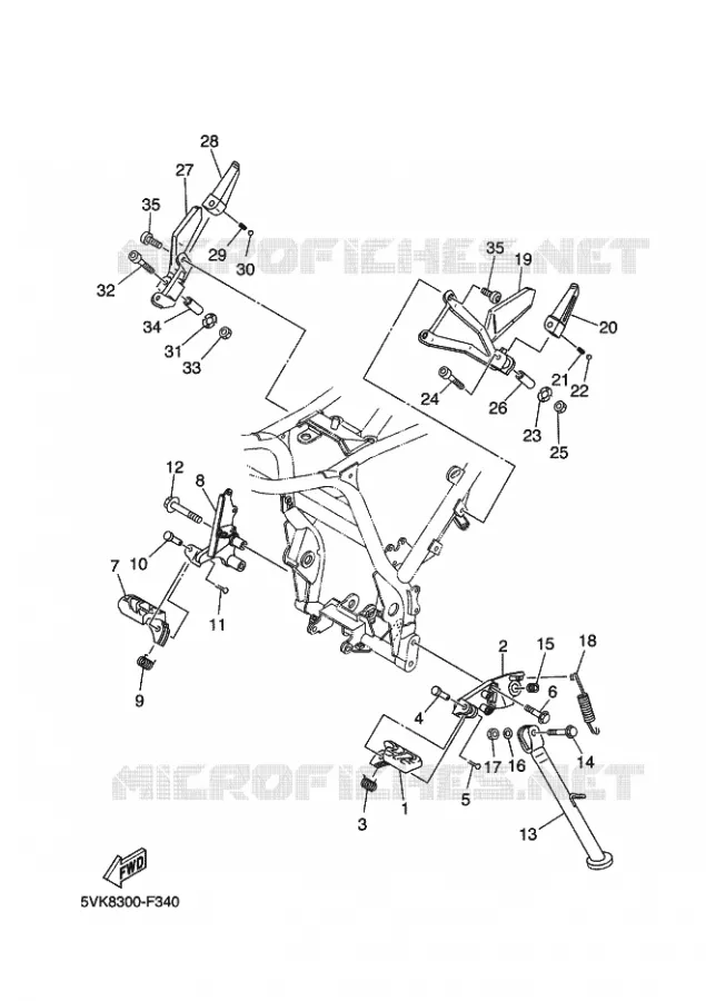 STAND / FOOTREST Yamaha MOTO 660 2010 XTR  XT660R