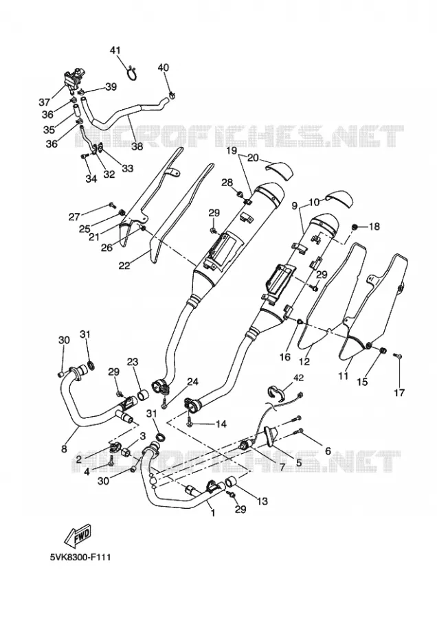 EXHAUST Yamaha MOTO 660 2010 XTR  XT660R