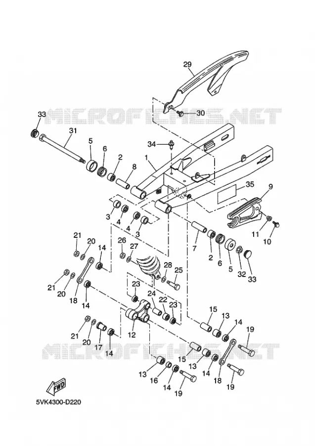 SWINGARM Yamaha MOTO 660 2010 XTR  XT660R