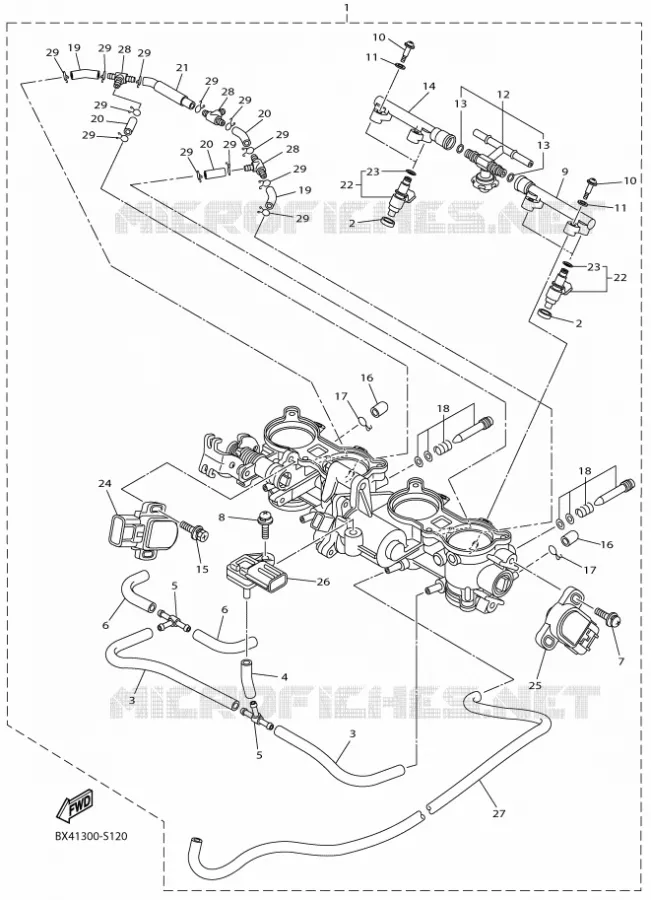 INTAKE 2 Yamaha MOTO 1000 2018 R1M  YZF-R1M
