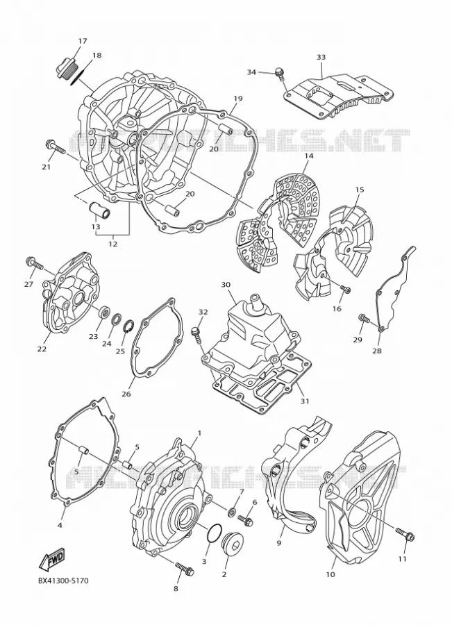 COVER - ENGINE 1 Yamaha MOTO 1000 2018 R1M  YZF-R1M