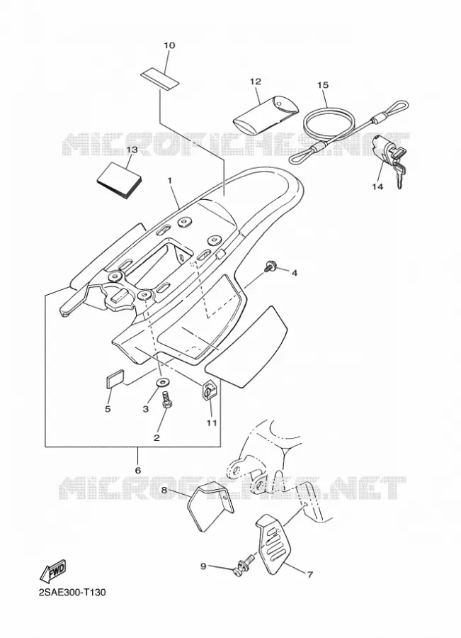 SIDE COVER Yamaha MOTO 50 2018 PW  PW50