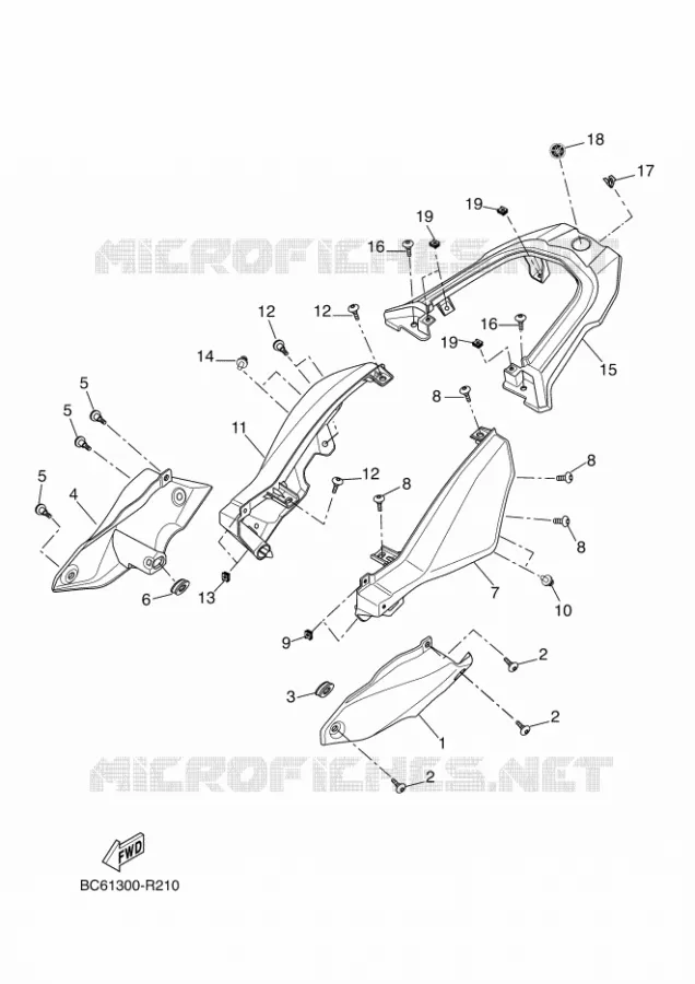 SIDE COVER Yamaha MOTO 700 2018 TRACER  MTT690-A