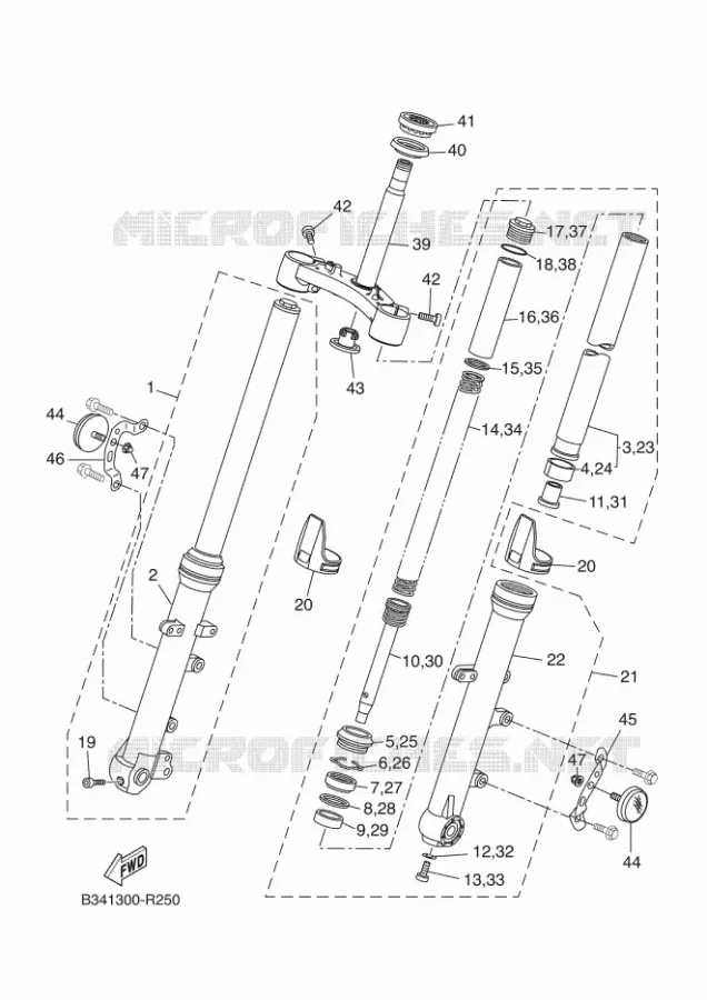 FRONT FORK Yamaha MOTO 700 2018 TRACER  MTT690-A