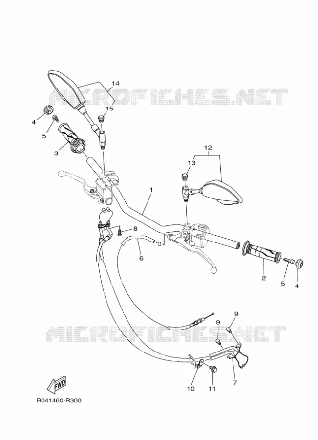 HANDLEBAR & CABLES Yamaha MOTO 250 2018 MT  MTN250-A