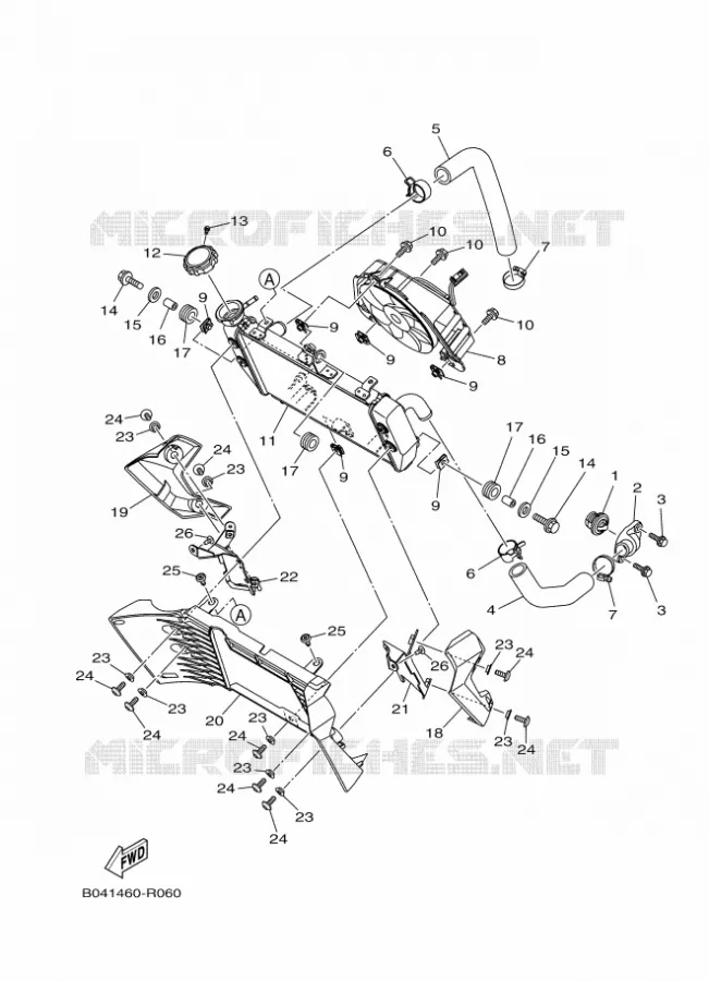 RADIATOR / HOSES Yamaha MOTO 250 2018 MT  MTN250-A