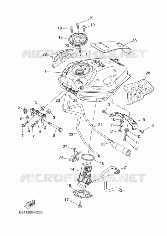 FUEL TANK Yamaha MOTO 700 2018 XSR  MTM690