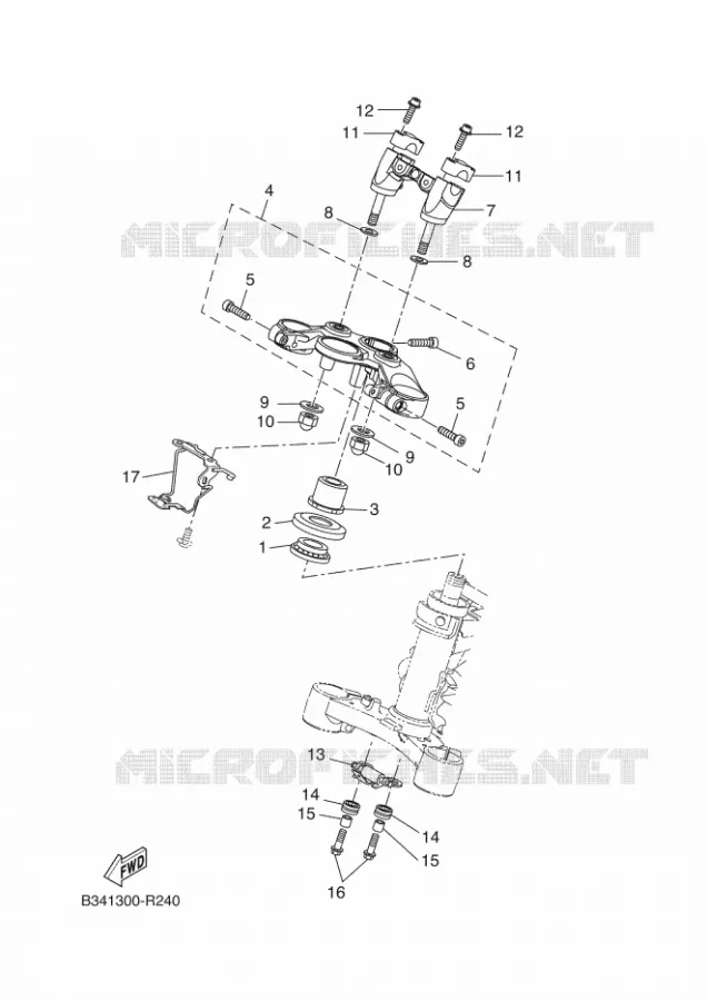 STEERING Yamaha MOTO 700 2018 XSR  MTM690