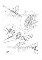 REAR WHEEL for Yamaha XSR 35KW 2018